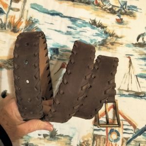 TBahama 38 whip stitched brown belt